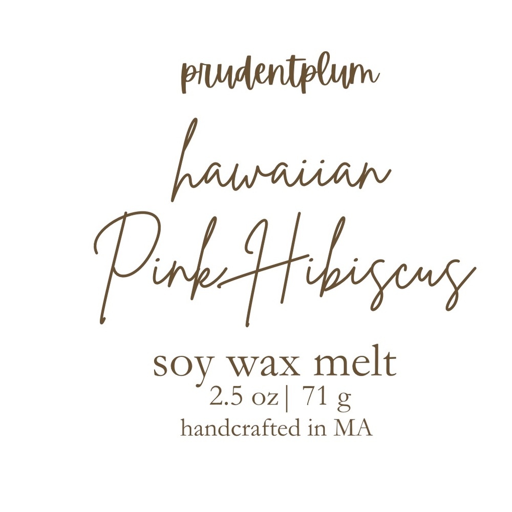 Hawaiian Pink Hibiscus Soy Wax Melt 2.5 oz | Melts For Wax Warmer - Picture 2 of 3
